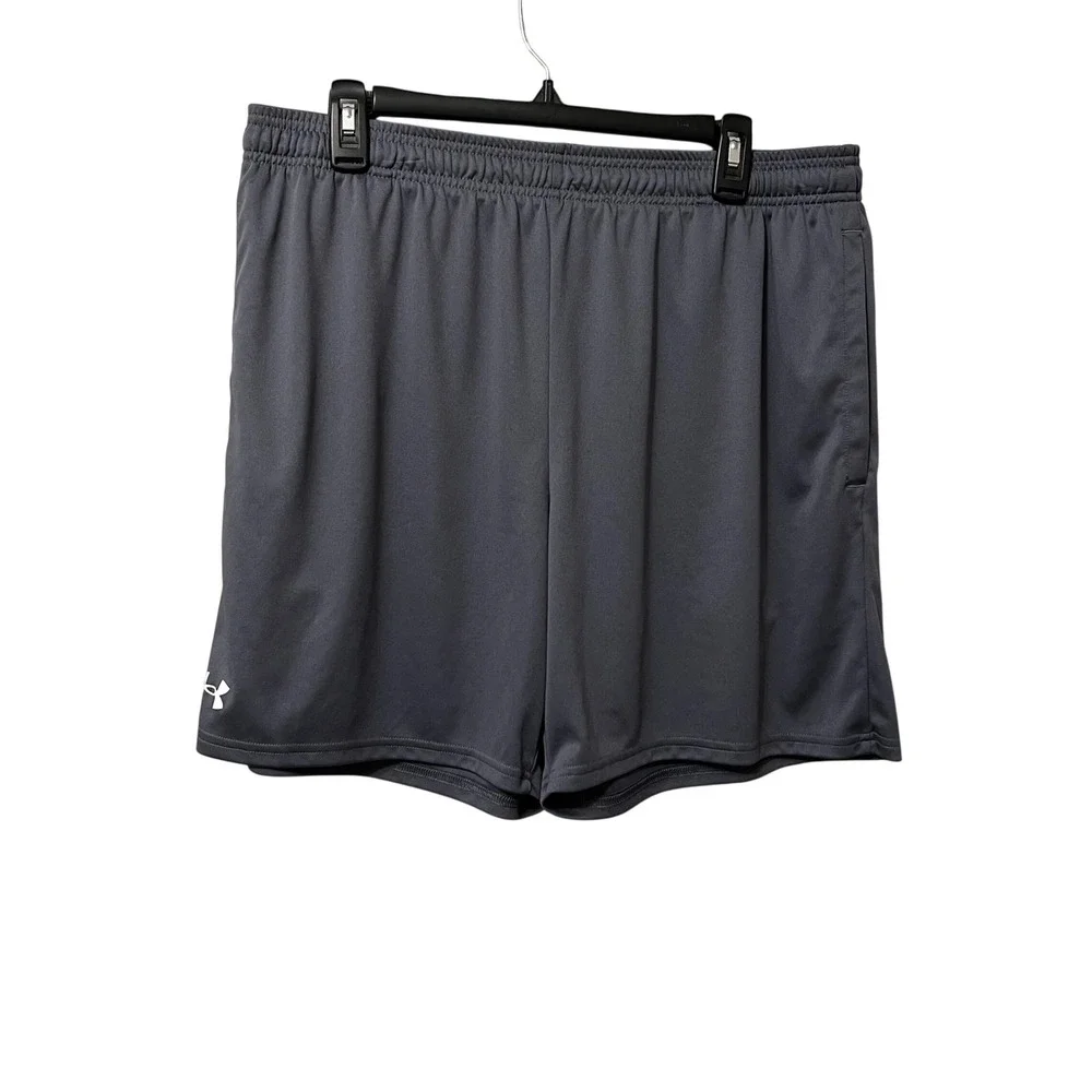 Under Armour Mens Gray Loose Fit‎ Athletic Shorts Basketball Running Size XL